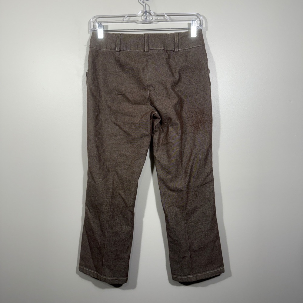 Vintage Promod Brown High Waist Trousers Crop Flare Pants Size 0? - Picture 2 of 8
